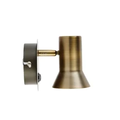 Smart Wandspot brons draai- en kantelbaar met schakelaar incl. Wifi GU10 50mm - Karin 1
