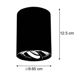 Spot donkergrijs draai- en kantelbaar - Rondoo up