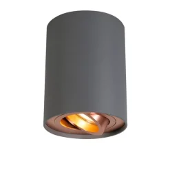 Spot grijs met koper draai- en kantelbaar - Rondoo Up