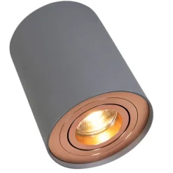 Spot grijs met koper draai- en kantelbaar - Rondoo Up