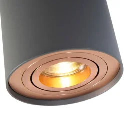 Spot grijs met koper draai- en kantelbaar - Rondoo Up