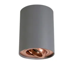 Spot grijs met koper draai- en kantelbaar - Rondoo Up