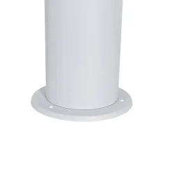 Staande buitenlamp wit met opaal witte kap 30 cm IP44 - Odense