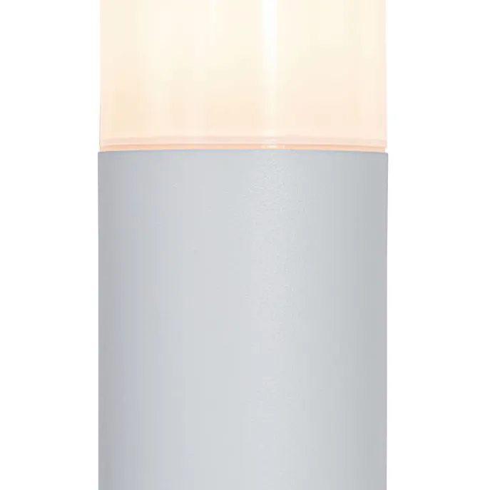 Staande buitenlamp wit met opaal witte kap 70 cm - Odense