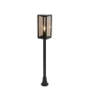 Staande buitenlamp zwart met smoke 100 cm IP44 - Charlois