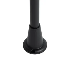 Staande buitenlamp zwart met smoke 100 cm IP44 - Charlois