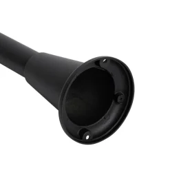 Staande buitenlamp zwart met smoke 100 cm IP44 - Charlois