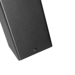 Staande buitenlamp zwart 70 cm IP44 met smoke glass - Denmark