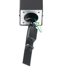 Staande buitenlamp zwart 50 cm IP44 met smoke glas - Denmark