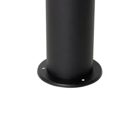 Staande buitenlamp zwart met smoke kap 30 cm IP44 - Odense