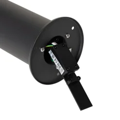 Staande buitenlamp zwart met smoke kap 30 cm IP44 - Odense