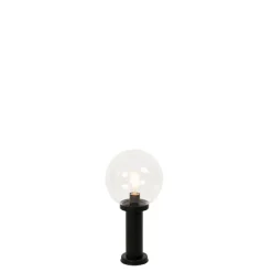 Staande buitenlamp zwart met heldere bol 50 cm IP44 - Sfera