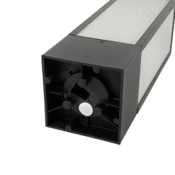 Staande buitenlamp zwart met ribbel glas 40 cm IP44 - Charlois