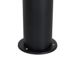 Staande buitenlamp zwart met opaal kap 70 cm - Odense
