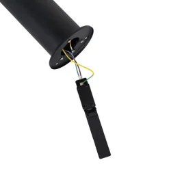 Staande buitenlamp zwart met opaal kap 70 cm - Odense