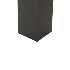 Staande buitenlamp zwart met ribbel glas 80 cm IP44 - Charlois