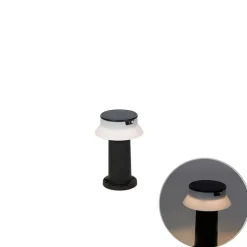 Staande buitenlamp zwart incl. LED met dimmer IP55 solar - Felice
