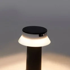 Staande buitenlamp zwart incl. LED met dimmer IP55 solar - Felice