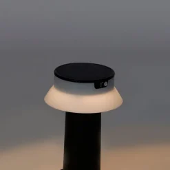 Staande buitenlamp zwart incl. LED met dimmer IP55 solar - Felice