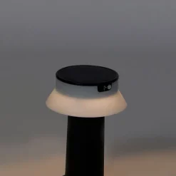 Staande buitenlamp zwart incl. LED met dimmer IP55 solar - Felice