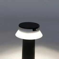 Staande buitenlamp zwart incl. LED met dimmer IP55 solar - Felice