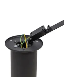 Staande buitenlamp zwart met opaal kap wit 30 cm IP44 - Odense