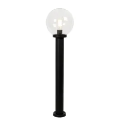 Staande buitenlamp zwart met heldere bol 100 cm IP44 - Sfera