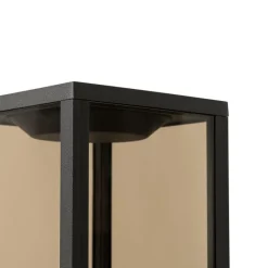 Staande buitenlamp zwart met smoke 80 cm IP44 - Charlois