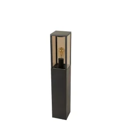 Staande buitenlamp zwart met smoke 80 cm IP44 - Charlois