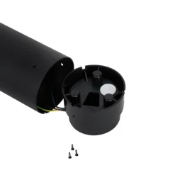 Staande buitenlamp zwart met opaal glas 80 cm IP44 - Huma