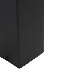 Staande buitenlamp zwart met opaal witte kap 50 cm - Denmark