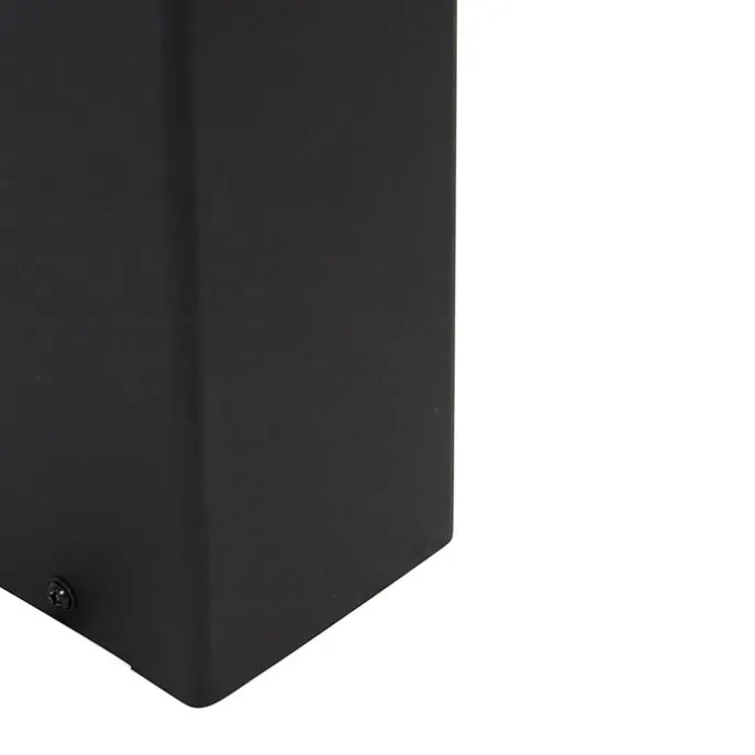 Staande buitenlamp zwart met opaal witte kap 50 cm - Denmark