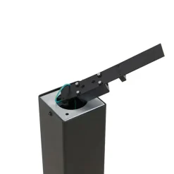 Staande buitenlamp zwart met opaal witte kap 50 cm - Denmark