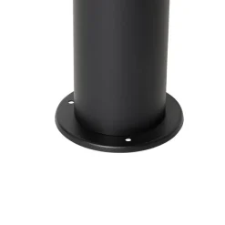 Staande buitenlamp zwart met smoke kap 70 cm - Odense