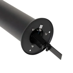 Staande buitenlamp zwart met smoke kap 70 cm - Odense