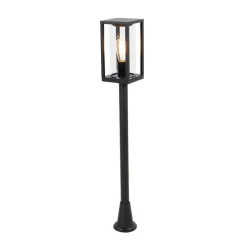 Staande buitenlamp zwart 100 cm met grondpin en kabelmof - Charlois