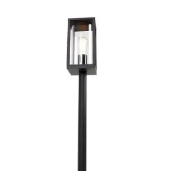 Staande buitenlamp zwart 100 cm met grondpin en kabelmof - Charlois