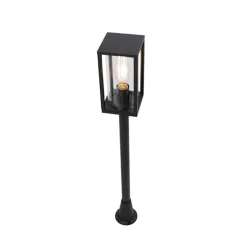 Staande buitenlamp zwart 100 cm met grondpin en kabelmof - Charlois