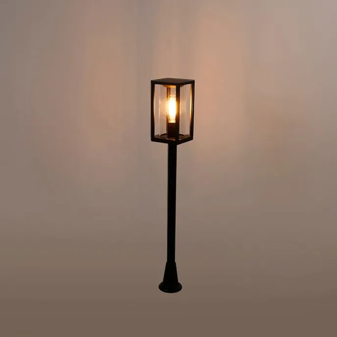 Staande buitenlamp zwart 100 cm met grondpin en kabelmof - Charlois