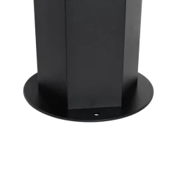 Staande buitenlamp zwart met smoke kap zeshoek 70 cm - Denmark