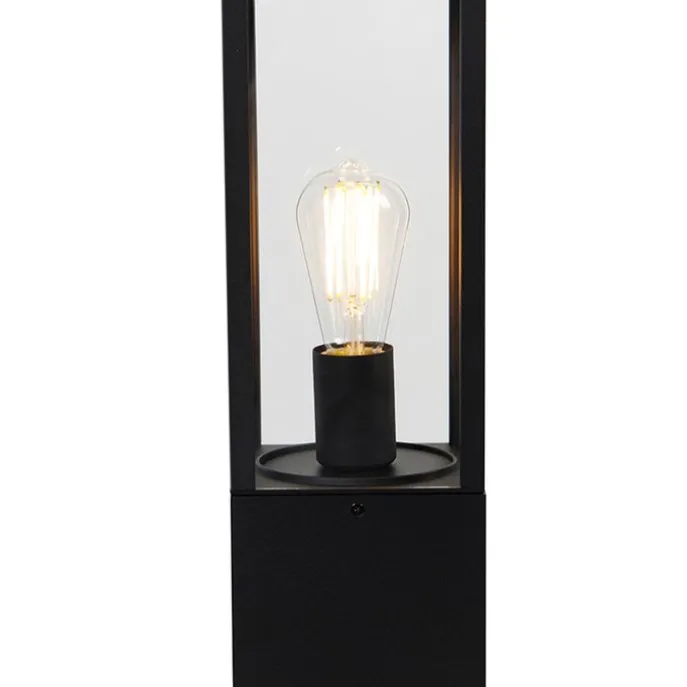 Staande buitenlamp zwart 80 cm met grondpin en kabelmof - Charlois