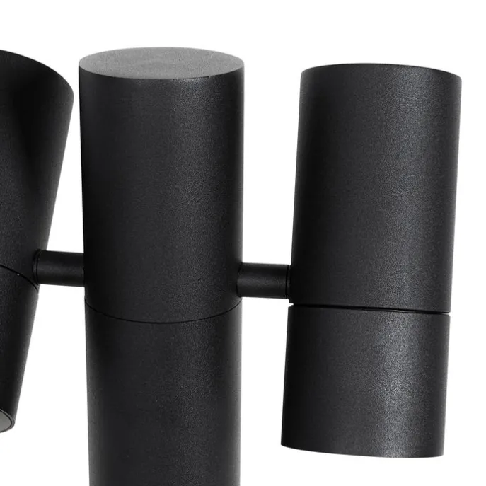 Staande buitenlamp zwart 50 cm 2-lichts verstelbaar - Duo
