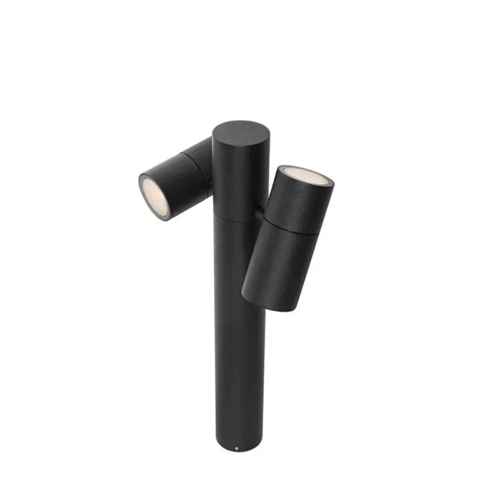 Staande buitenlamp zwart 50 cm 2-lichts verstelbaar - Duo