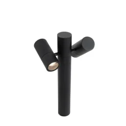 Staande buitenlamp zwart 50 cm 2-lichts verstelbaar - Duo
