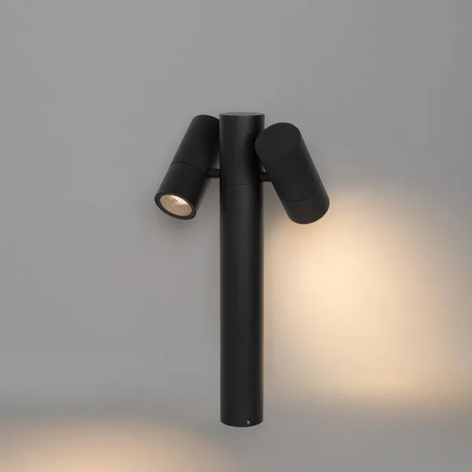 Staande buitenlamp zwart 50 cm 2-lichts verstelbaar - Duo