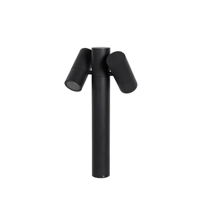Staande buitenlamp zwart 50 cm 2-lichts verstelbaar - Duo