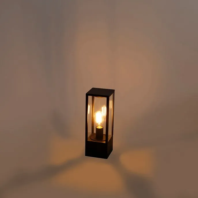 Staande buitenlamp zwart 40 cm met grondpin en kabelmof - Charlois