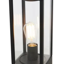 Staande buitenlamp zwart 40 cm met grondpin en kabelmof - Charlois