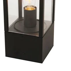 Staande buitenlamp zwart 40 cm met grondpin en kabelmof - Charlois