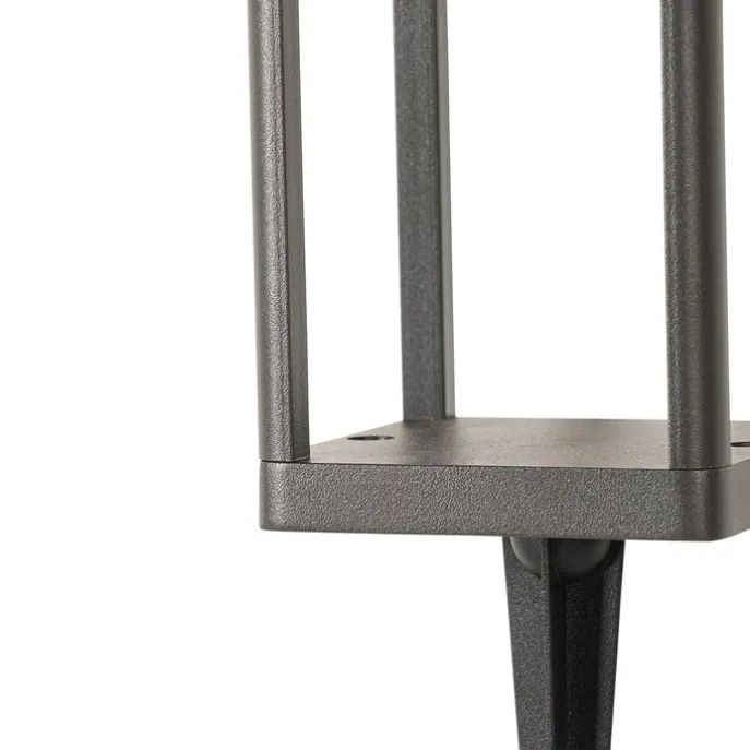 Staande buitenpaal donkergrijs 25 cm met dimlicht en sensor op solar - Sonne